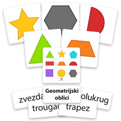 geometrijski oblici edukativne kartice