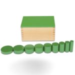 Knobless Cylinders green montessori senzorial