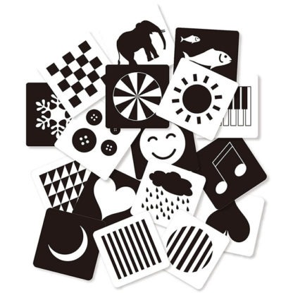 black and white baby cards