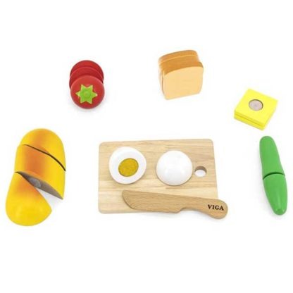 viga wooden cutting breakfast